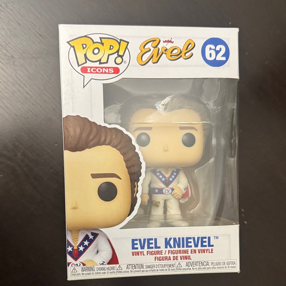 Pop! Evel Knievel Vinyl Figure with Red and Blue Accents